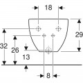 Биде Geberit Acanto 500.601.01.2, подвесное, с скрытым настенным креплением