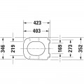 Cиденье для унитаза Duravit Happy D.2 0064591300, с крышкой, микролифт, антрацит матовый