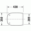 D-Code Унитаз подвесной Duravit Rimless® 45700900A1 в комплекте