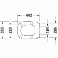 D-Code Унитаз подвесной Duravit Rimless® 45700900A1 в комплекте