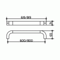 Держатель для полотенец Keuco Edition 300 30001010600 600 mm, латунь, хром