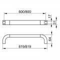 Держатель для полотенец Keuco Edition 300 30001010600 600 mm, латунь, хром