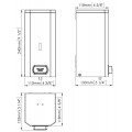 Дозатор мыло-пены Mediclinics DJF0032CS, настенный, ручной, нержавеющая сталь AISI 304, матовый