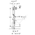 Инсталляция Geberit Duofix для подвесного унитаза, 112 см, со смывным бачком скрытого монтажа Omega 12 см, 111.060.00.1