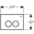 Клавиша смыва Geberit Delta21 115.125.21.1