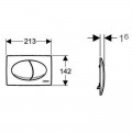 Кнопка для инсталляции Geberit 115.666.FQ.1, двойной смыв, хром матовый