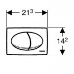 Кнопка для инсталляции Geberit 115.666.FQ.1, двойной смыв, хром матовый