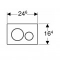 Кнопка для инсталляции Geberit Sigma20 115.882.16.1, двойной смыв, черный матовый
