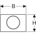 Кнопка смыва Geberit Sigma10 115.787.SN.5 одинарный смыв c антивандальным креплением, нерж. сталь