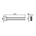 Полотенцедержатель двойной, поворотный 440 mm хром 14718010000