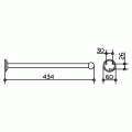 Полотенцедержатель одинарный неповоротный 434 mm хром  02117010000