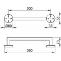 Поручень для ванной Keuco Edition 90 19007010000, 360 мм, латунь, хром