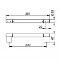 Поручень Keuco PLAN, нержавеющая сталь, 300 мм