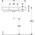 Раковина 75 см Geberit iCon 124078000, без отверстия под смеситель