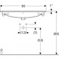 Раковина Geberit Acanto 500.642.01.2 Slim, 900x480 мм, с отверстием под смеситель, с отверстием под перелив, белая