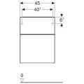 Шкафчик Geberit Smyle Square с двумя выдвижными ящиками 500.357.JR.1