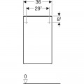 Шкафчик в ванную Geberit Smyle Square 500.359.00.1, 360х600х326 мм, боковой, подвесной, с дверцей, белый