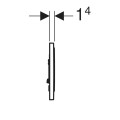 Смывная клавиша Geberit Sigma10, смыв/стоп, 115.758.14.5, черный матовый лак