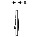 Смывная клавиша Geberit Sigma21, двойной смыв, 115.884.SI.1