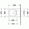 Унитаз подвесной Duravit Rimless® DuraStyle 45510900A1 в комплекте