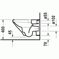 Унитаз подвесной Duravit Rimless® DuraStyle 45510900A1 в комплекте