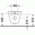 Унитаз подвесной Duravit Rimless® DuraStyle 45510900A1 в комплекте