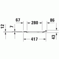 Унитаз подвесной Duravit Rimless® DuraStyle 45510900A1 в комплекте