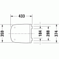 Унитаз подвесной Duravit Rimless® DuraStyle 45510900A1 в комплекте