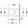 Унитаз подвесной Duravit Rimless® Starck3 45270900A1 в комплекте