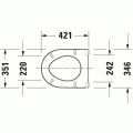 Унитаз подвесной Duravit Rimless® Starck3 45270900A1 в комплекте